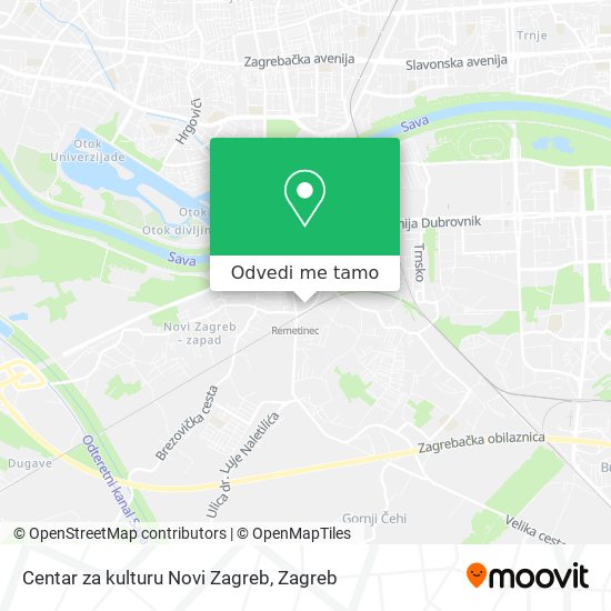 Karta Centar za kulturu Novi Zagreb