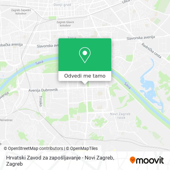 Karta Hrvatski Zavod za zapošljavanje - Novi Zagreb