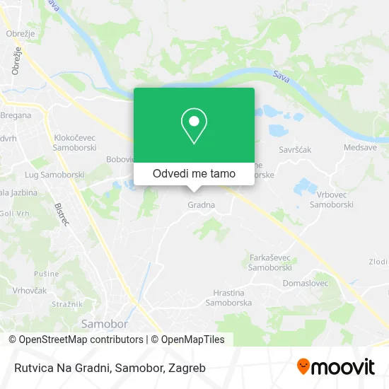 Karta Rutvica Na Gradni, Samobor