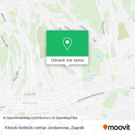 Karta Klinicki bolnicki centar Jordanovac