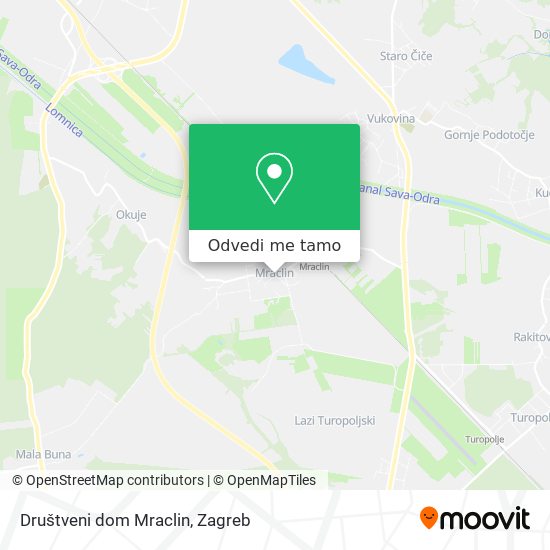 Karta Društveni dom Mraclin