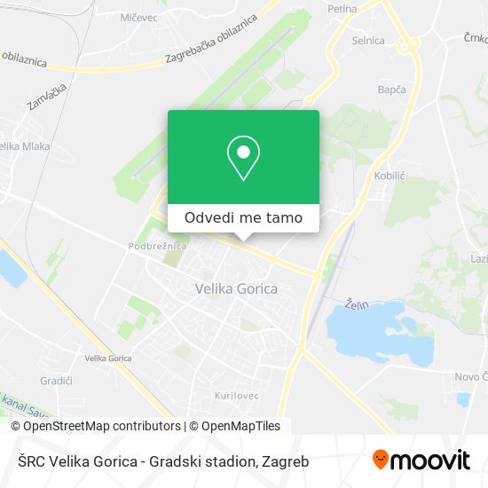 Karta ŠRC Velika Gorica - Gradski stadion