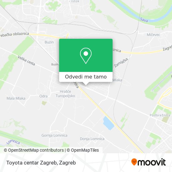 Karta Toyota centar Zagreb