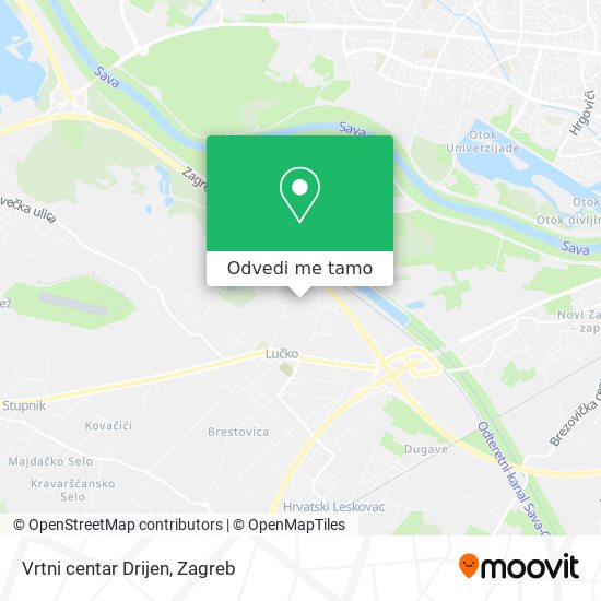Karta Vrtni centar Drijen