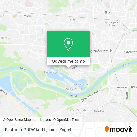 Karta Restoran 'PUPA' kod Ljubice