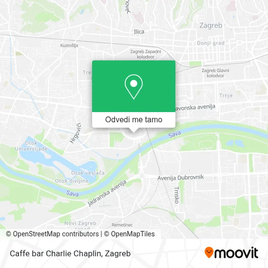 Karta Caffe bar Charlie Chaplin