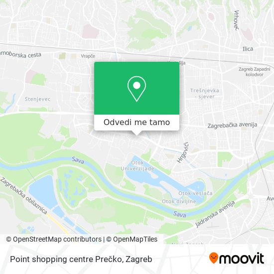 Karta Point shopping centre Prečko