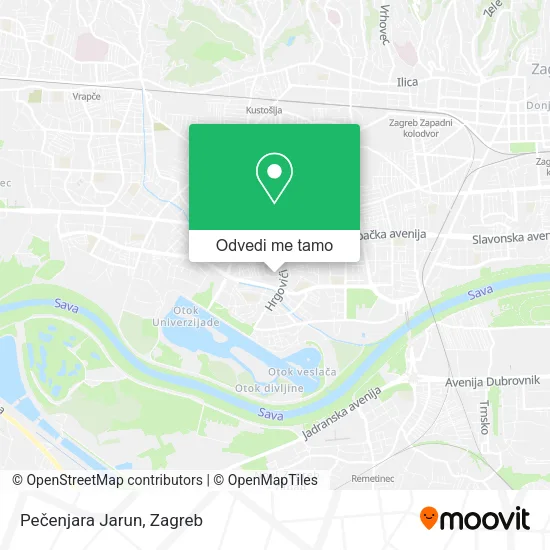 Karta Pečenjara Jarun