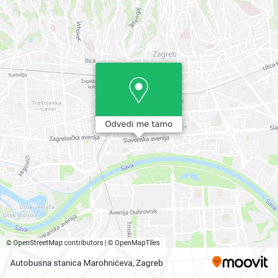 Karta Autobusna stanica Marohnićeva