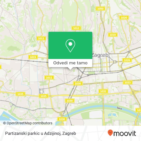 Karta Partizanski parkic u Adzijinoj