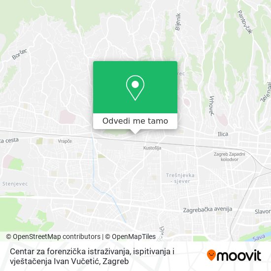 Karta Centar za forenzička istraživanja, ispitivanja i vještačenja Ivan Vučetić