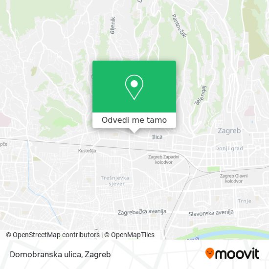 Karta Domobranska ulica