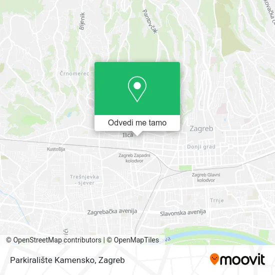 Karta Parkiralište Kamensko