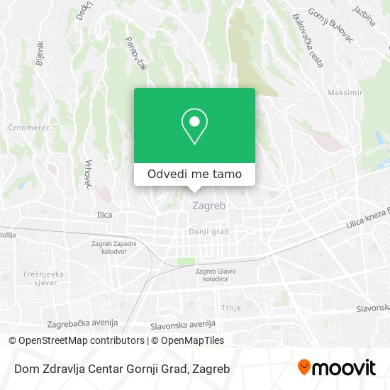 Karta Dom Zdravlja Centar Gornji Grad