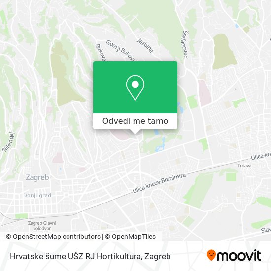 Karta Hrvatske šume UŠZ RJ Hortikultura