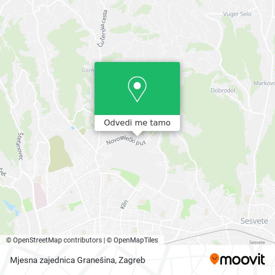 Karta Mjesna zajednica Granešina