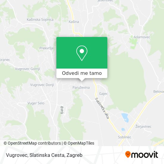 Karta Vugrovec, Slatinska Cesta