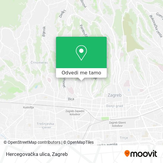 Karta Hercegovačka ulica