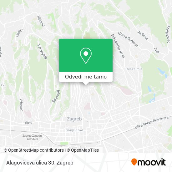 Karta Alagovićeva ulica 30