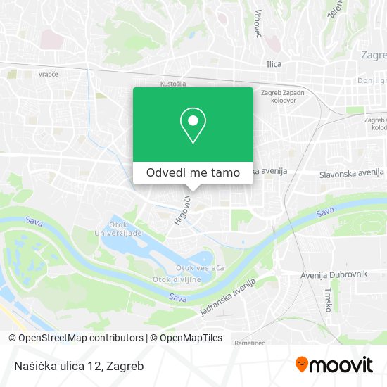 Karta Našička ulica 12