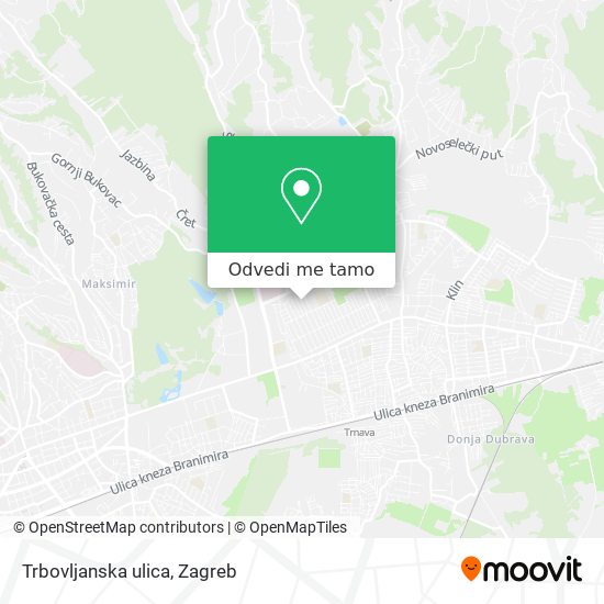Karta Trbovljanska ulica