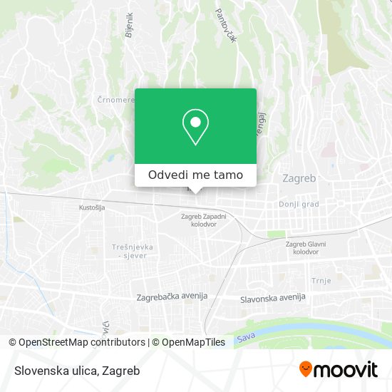 Karta Slovenska ulica