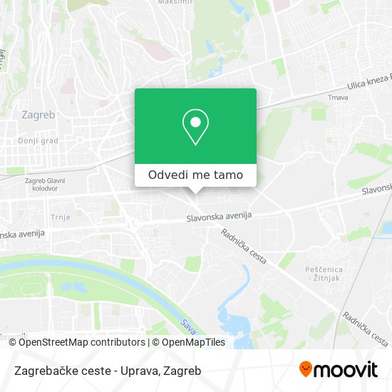 Karta Zagrebačke ceste - Uprava