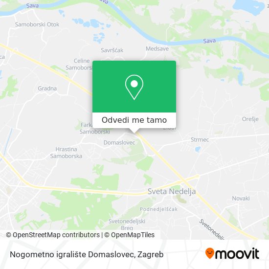 Karta Nogometno igralište Domaslovec