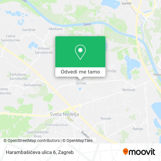 Karta Harambašićeva ulica 6