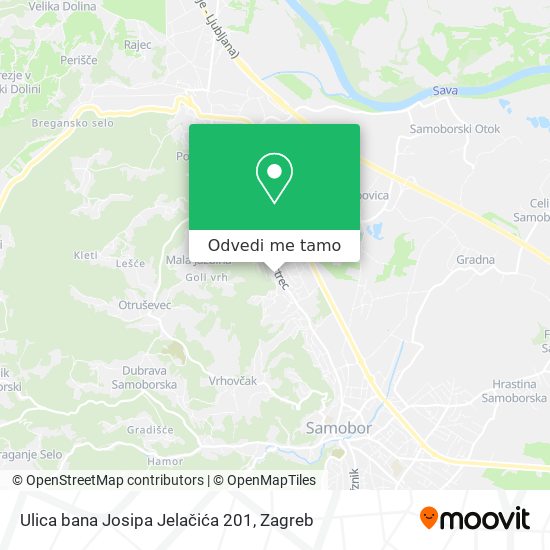 Karta Ulica bana Josipa Jelačića 201