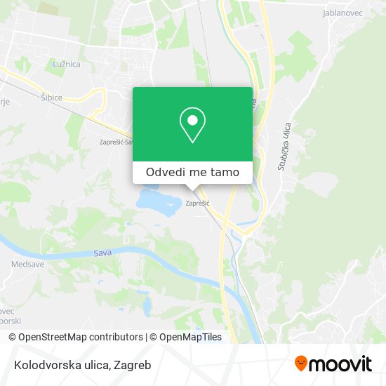 Karta Kolodvorska ulica