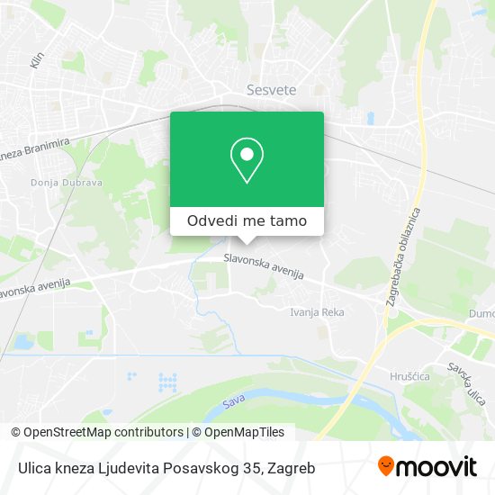 Karta Ulica kneza Ljudevita Posavskog 35