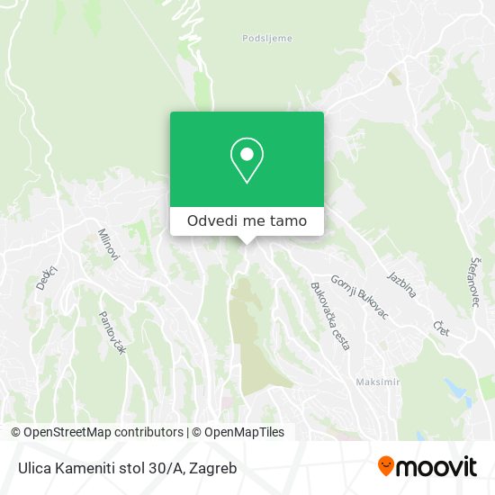 Karta Ulica Kameniti stol 30/A