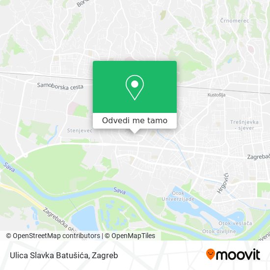 Karta Ulica Slavka Batušića