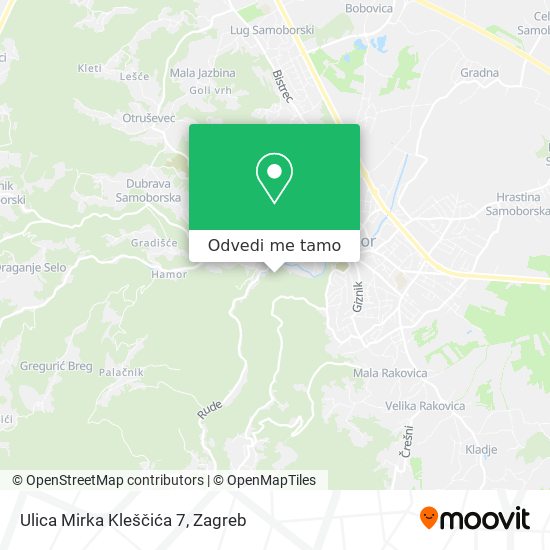 Karta Ulica Mirka Kleščića 7
