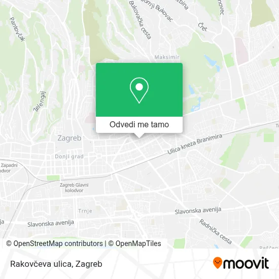 Karta Rakovčeva ulica