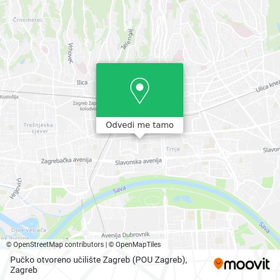 Karta Pučko otvoreno učilište Zagreb (POU Zagreb)