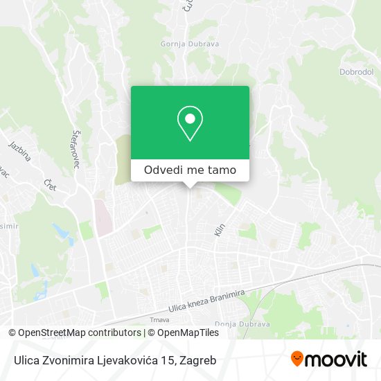 Karta Ulica Zvonimira Ljevakovića 15