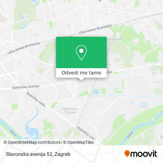 Karta Slavonska avenija 52