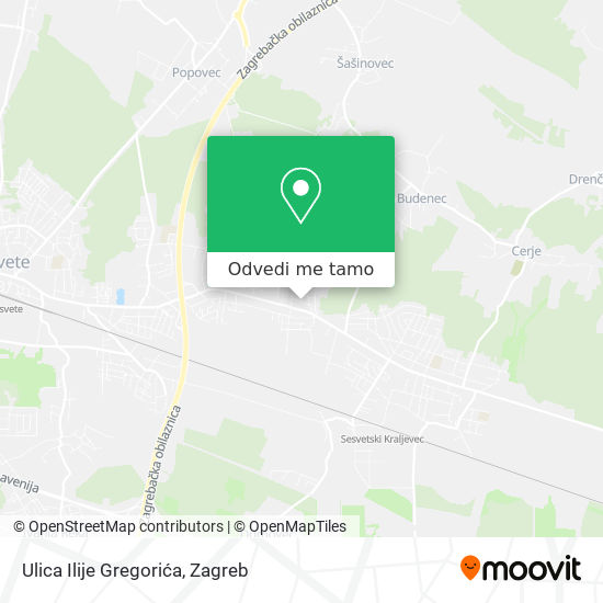 Karta Ulica Ilije Gregorića