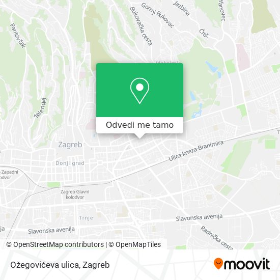 Karta Ožegovićeva ulica