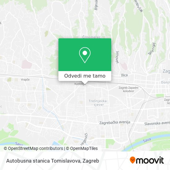 Karta Autobusna stanica Tomislavova