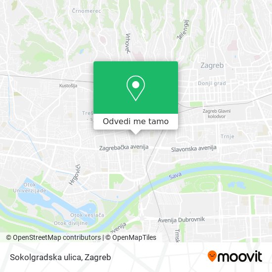 Karta Sokolgradska ulica