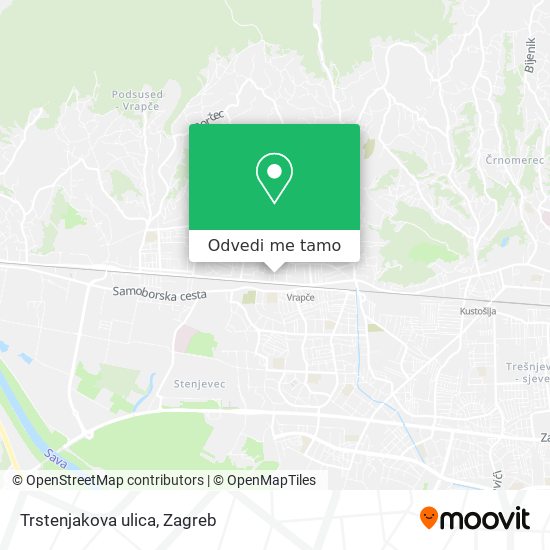 Karta Trstenjakova ulica