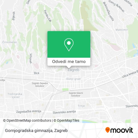 Karta Gornjogradska gimnazija