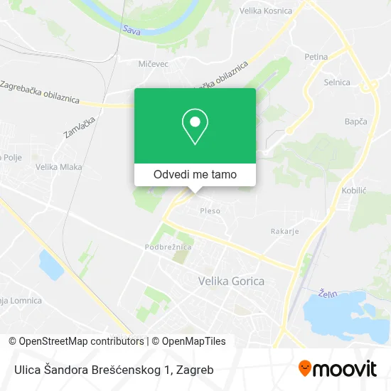 Karta Ulica Šandora Brešćenskog 1
