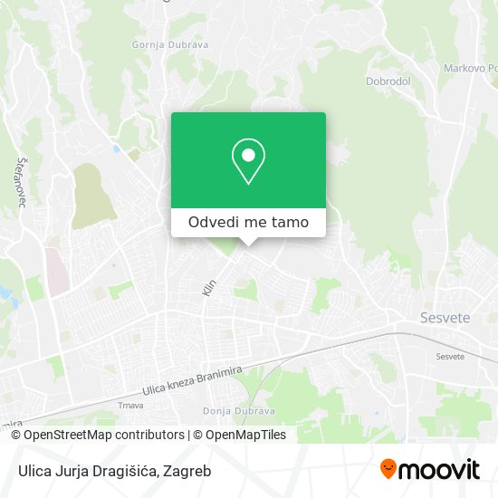 Karta Ulica Jurja Dragišića
