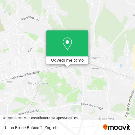 Karta Ulica Brune Bušića 2