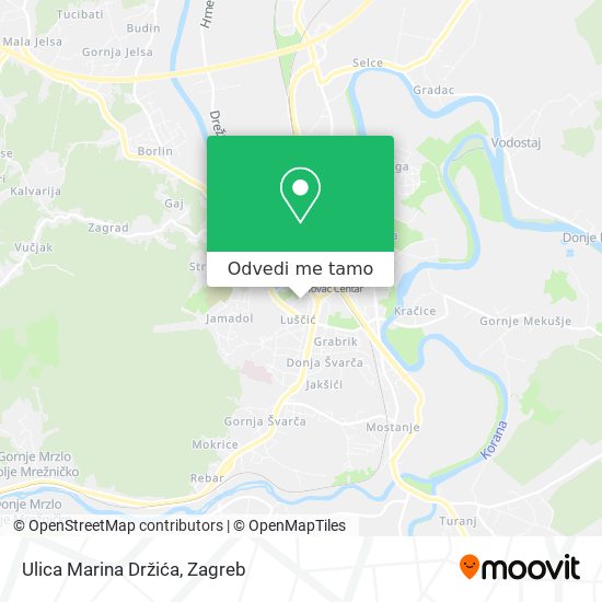 Karta Ulica Marina Držića