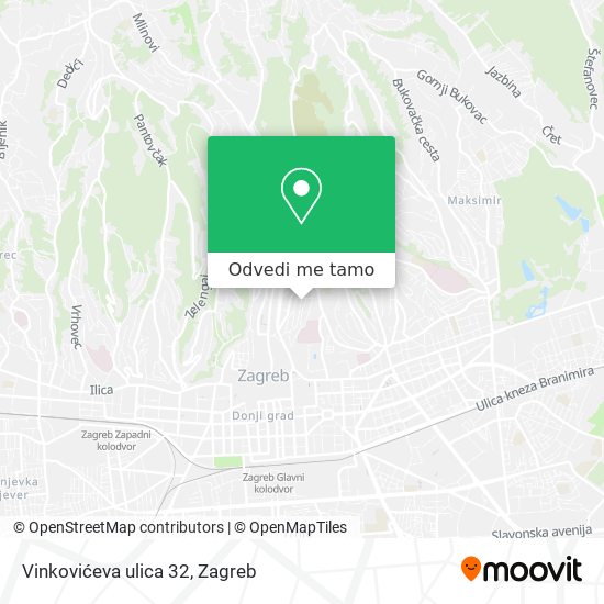 Karta Vinkovićeva ulica 32